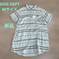 DOG DEPT 半袖シャツワンピース ライトグリーン — image 1