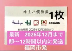エイチツオーリテイリング H2O 株主優待券1枚 — image 1