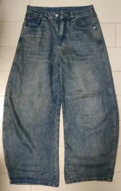 ワイドレッグデニムパンツ ライトブルー — image 1