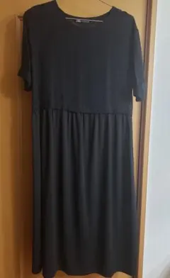 【ZARA】黒切替半袖ワンピース — image 1