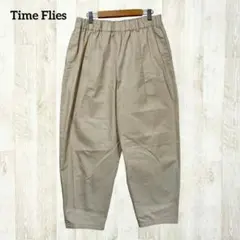 Time Flies イージーワイドパンツ L ベージュ バルーンシルエット 綿 — image 1