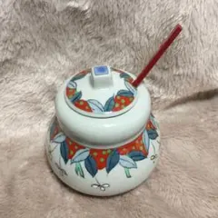 未使用美品　有田焼　三川内焼　嘉泉窯　一葉 砂糖入れ　薬味入れ　シュガーポット — image 1