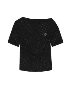 nick&nicoleドット柄 半袖Tシャツ ブラック — image 1