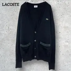 LACOSTE ワニ　ロゴ　刺繍　カーディガン　アメカジ　古着 — image 1