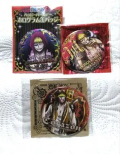 ワンピース バースデー缶バッジ 輩缶バッジ コラソン 3点セット — image 1