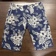 BACK NUMBERフローラル柄ショートパンツ ネイビー — image 1