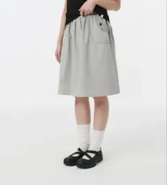 FLORAL POCKET BANDING MIDI SKIRT OHESHIO — image 1