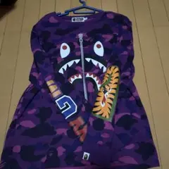A BATHING APE パープル カモ シャーク M 確実正規品 — image 1