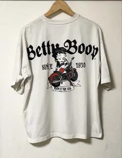 ベティ・ブープ（Betty Boop） オーバサイズ　半袖Tシャツ 白　Ｌ — image 1