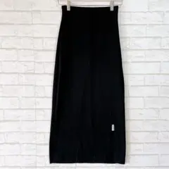 美品✨PROPORTION ニットタイトスカート（M）黒 スリット 美シルエット — image 1