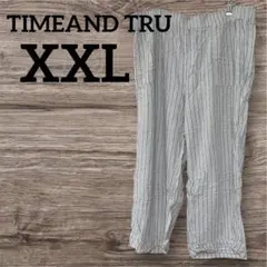 美品❣️TIMEAND TRU【XXL】ストライプ パンツ　カジュアル　シンプル — image 1
