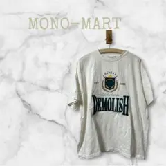 MONO-MART カレッジロゴ刺繍 Tシャツ S（実寸XL相当オーバーサイズ） — image 1