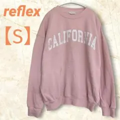 reflex　スウェット　【S】　長袖　ピンク　ロゴ　裏起毛 — image 1