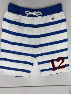 Champion ボーダー ショートパンツ 12ナンバリング　メンズ　サイズXL — image 1