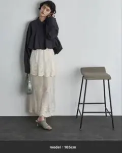 The YON/ストライプ長袖シャツ/ブラック — image 1