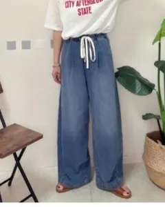 しまむら　non デニムイージーパンツ　noooon　NON — image 1