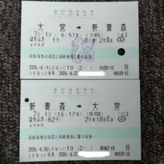JR東日本 はやぶさ 指定席特急券 使用済みマルス券 — image 1