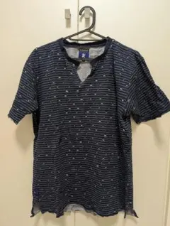 R. Newbold ネイビー ストライプ Tシャツ M — image 1