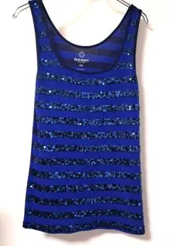 OLD NAVY スパンコール付き タンクトップ ブルー L — image 1