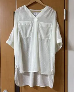 coen コーエン ドットドビー ロング ブラウス — image 1