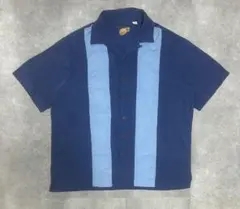 【90's】Caribbean カリビアン シルク オープンカラーシャツ ブルー — image 1