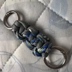 パラコード キーリング グレー ブルー — image 1
