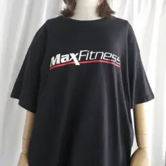MAX FITNESS ロゴT 半袖 Tシャツ XLサイズ 黒 古着 フォント — image 1