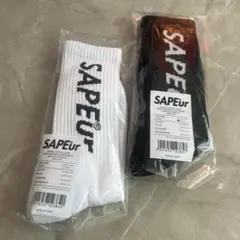 SAPEur ホワイト&ブラックの靴下2足セット 新品未使用 本物です！ — image 1