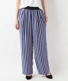 【クリーニング済】NUMBER M キュプラストライプリラックスパンツ — image 1