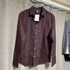 H&M スリムフィット 長袖シャツ ワインレッド 4 — image 1