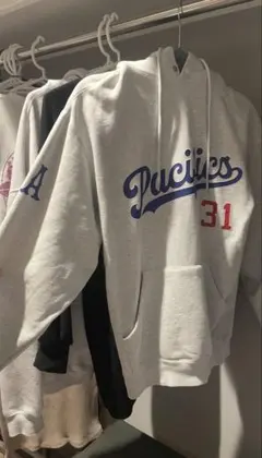 Pacifies 31 ロゴ プルオーバー パーカー グレー — image 1