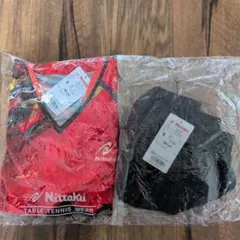 Nittaku 卓球ウェア Mサイズ レッド ブラック セット — image 1