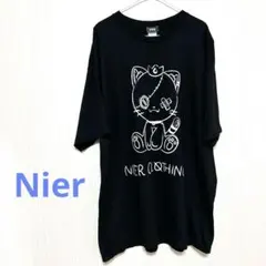 NieR CLOTHING 猫プリント Tシャツ ブラック — image 1