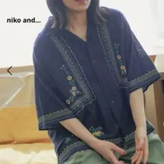 【新品・タグ付き】niko and… フラワーエンブロイダリーシャツ — image 1