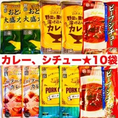 【超お得なまとめ売り】カレー４種8袋/ビーフシチュー2袋★大容量の満足セット！D — image 1
