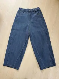 【美品】しまむら SEASON REASON 夏用デニム コクーンパンツ L — image 1