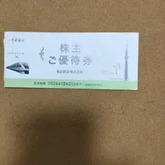 東武鉄道 株主ご優待券 — image 1