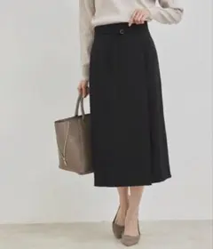 ROPÉ PICNIC ロペピクニック ラップスカート ブラック — image 1