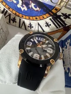 CAPRI WATCH ブラック ゴールド 時計　【美品】 — image 1
