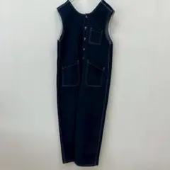 【a1407】Java 極美品 別注 オーバーオール デニムサロペット 紺 M — image 1