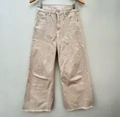 ungrid アングリッド　ベージュ　デニムパンツ　スソ切りっぱなし　24 — image 1