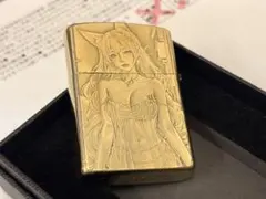 新品綺麗ZORRO ホステスの両目彫刻加工 オイルライター真鍮製グッズ — image 1
