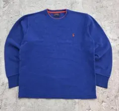 Polo Ralph Lauren ワッフルニット ブルー M — image 1
