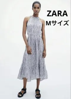 【未使用】ZARA ザラ　ホルターネックティアードワンピース　サイズM — image 1