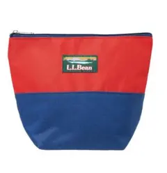 LEE10月号付録 L.L.Bean バイカラー ポーチ レッド×ネイビー — image 1
