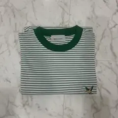 EMMA CLOTHES　緑　ボーダーT 半袖 S M — image 1