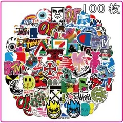 ★スケボー アメリカ ストリート ステッカー 100枚 防水 シール ボム 26 — image 1