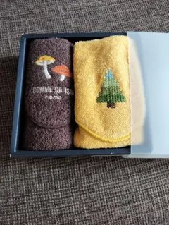 【新品未使用】コムサイズム　プチタオルセットハンカチ　ギフトボックス箱あり　刺繍 — image 1