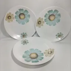 未使用ノリタケ PROGRESSION デイジー柄　21cmプレート3枚 — image 1
