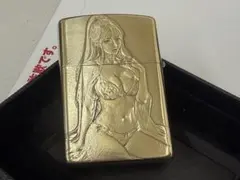 新品 綺麗ZORRO ビキニ少女の両目彫刻加工 オイルライター真鍮製 — image 1